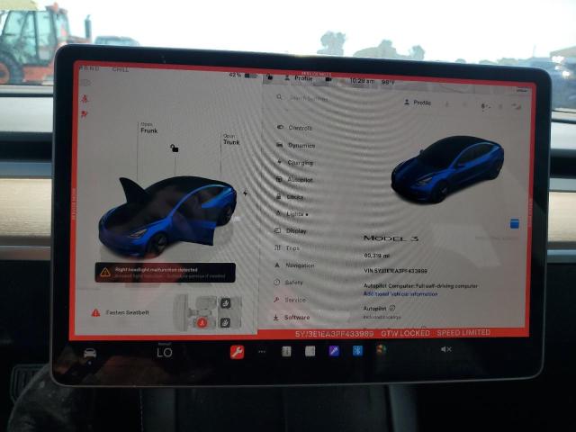 Photo 8 VIN: 5YJ3E1EA3PF433989 - TESLA MODEL 3 