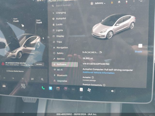 Photo 6 VIN: 5YJ3E1EA3PF435760 - TESLA MODEL 3 