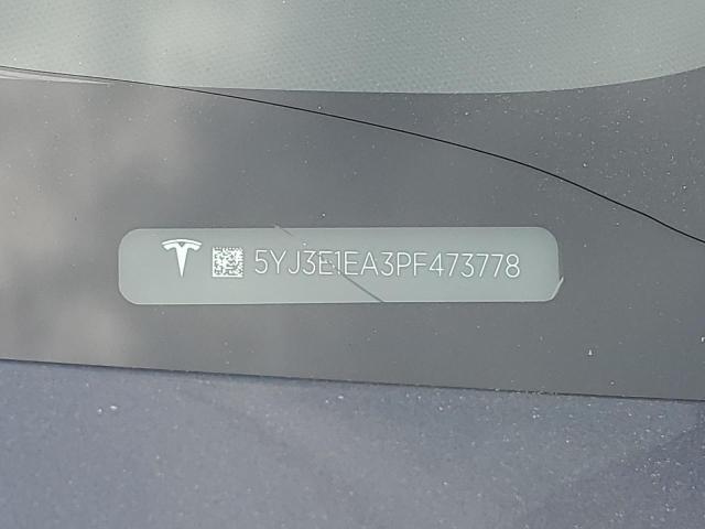 Photo 11 VIN: 5YJ3E1EA3PF473778 - TESLA MODEL 3 