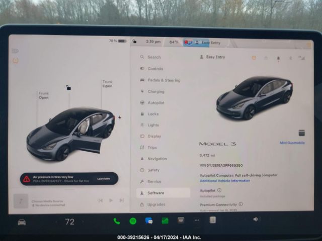 Photo 6 VIN: 5YJ3E1EA3PF669350 - TESLA MODEL 3 