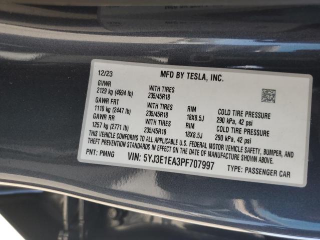 Photo 11 VIN: 5YJ3E1EA3PF707997 - TESLA MODEL 3 