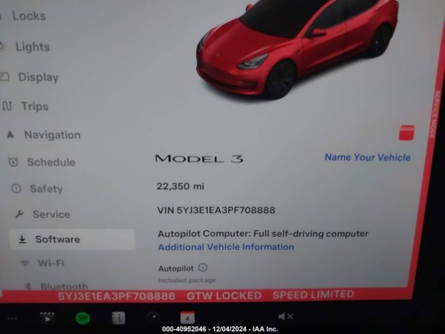 Photo 6 VIN: 5YJ3E1EA3PF708888 - TESLA MODEL 3 