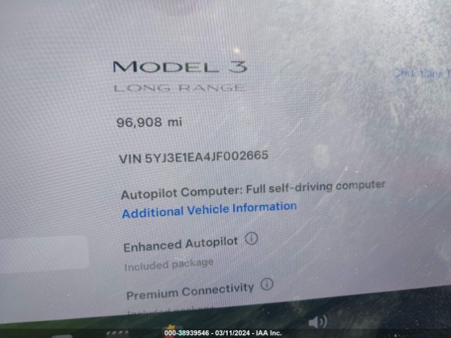 Photo 6 VIN: 5YJ3E1EA4JF002665 - TESLA MODEL 3 