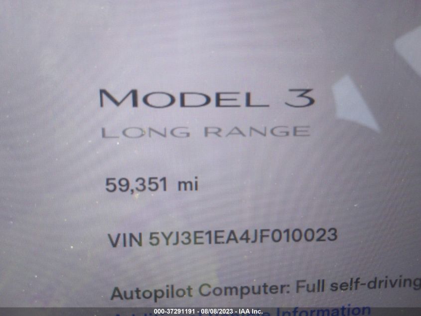 Photo 6 VIN: 5YJ3E1EA4JF010023 - TESLA MODEL 3 