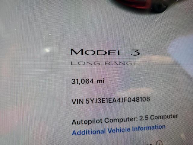 Photo 8 VIN: 5YJ3E1EA4JF048108 - TESLA MODEL 3 