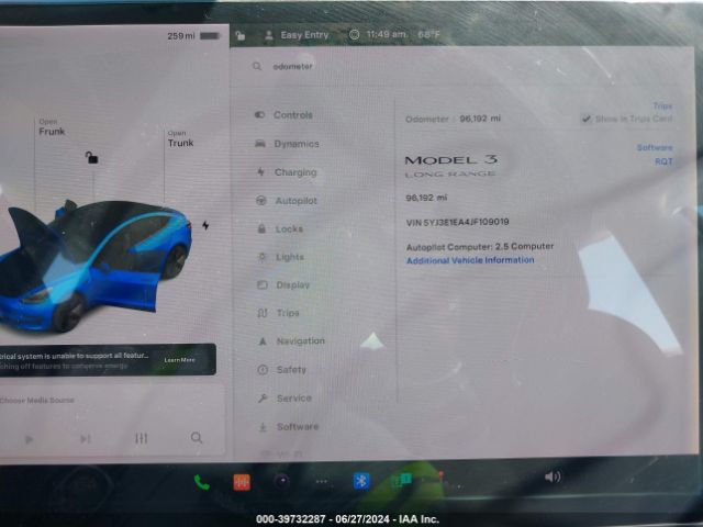 Photo 6 VIN: 5YJ3E1EA4JF109019 - TESLA MODEL 3 