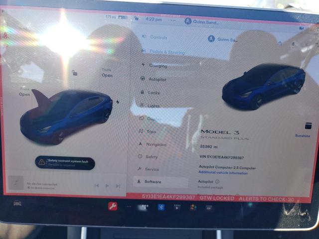 Photo 8 VIN: 5YJ3E1EA4KF299387 - TESLA MODEL 3 