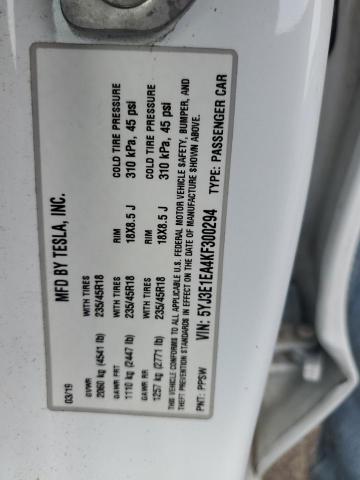 Photo 11 VIN: 5YJ3E1EA4KF300294 - TESLA MODEL 3 