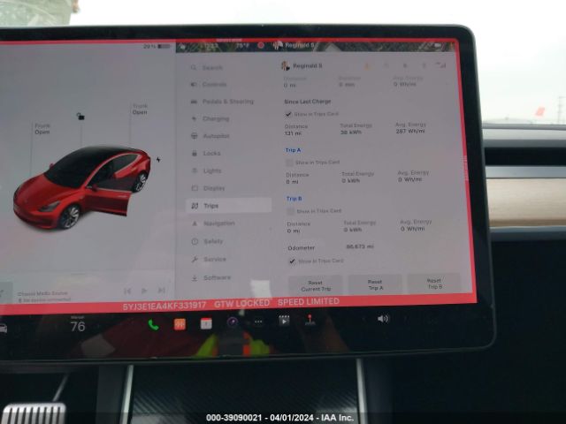 Photo 6 VIN: 5YJ3E1EA4KF331917 - TESLA MODEL 3 