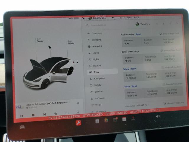 Photo 8 VIN: 5YJ3E1EA4KF483728 - TESLA MODEL 3 