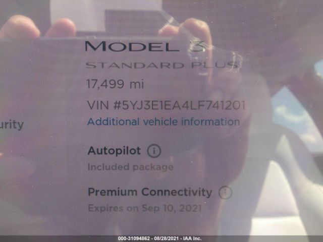 Photo 6 VIN: 5YJ3E1EA4LF741201 - TESLA MODEL 3 