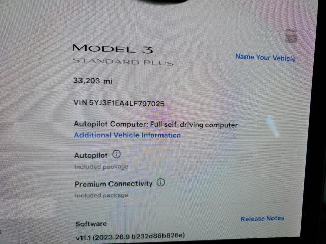 Photo 8 VIN: 5YJ3E1EA4LF797025 - TESLA MODEL 3 