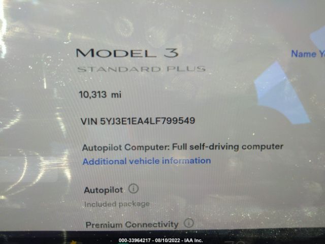 Photo 6 VIN: 5YJ3E1EA4LF799549 - TESLA MODEL 3 