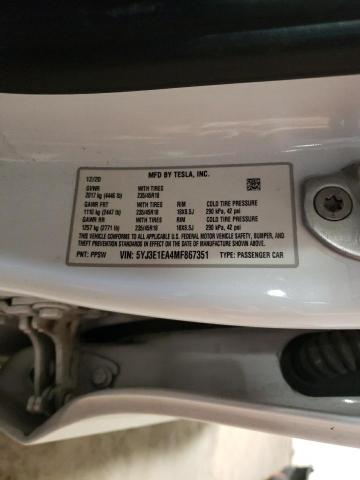 Photo 11 VIN: 5YJ3E1EA4MF867351 - TESLA MODEL 3 