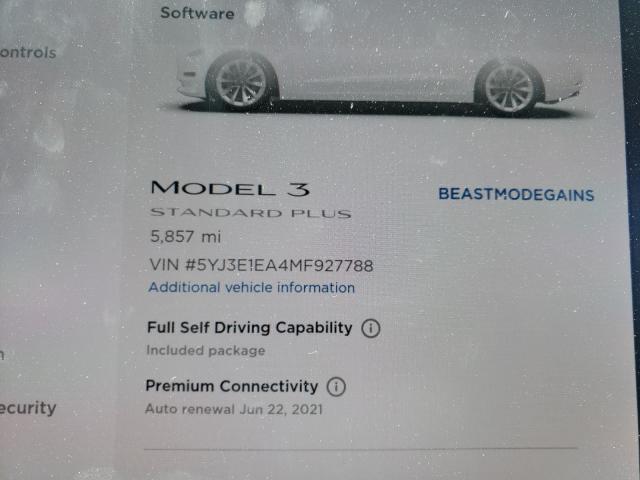 Photo 7 VIN: 5YJ3E1EA4MF927788 - TESLA MODEL 3 