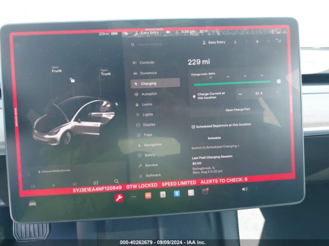 Photo 6 VIN: 5YJ3E1EA4NF120849 - TESLA MODEL 3 