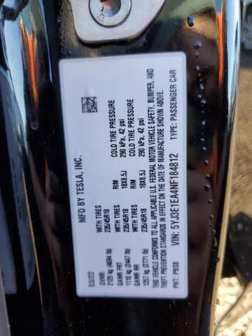 Photo 11 VIN: 5YJ3E1EA4NF184812 - TESLA MODEL 3 