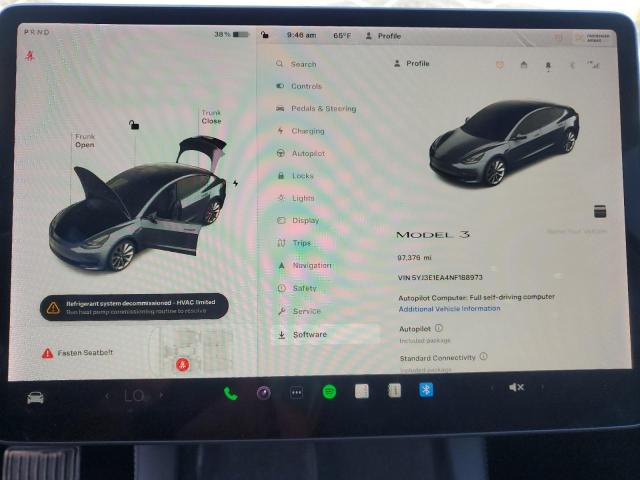 Photo 8 VIN: 5YJ3E1EA4NF188973 - TESLA MODEL 3 