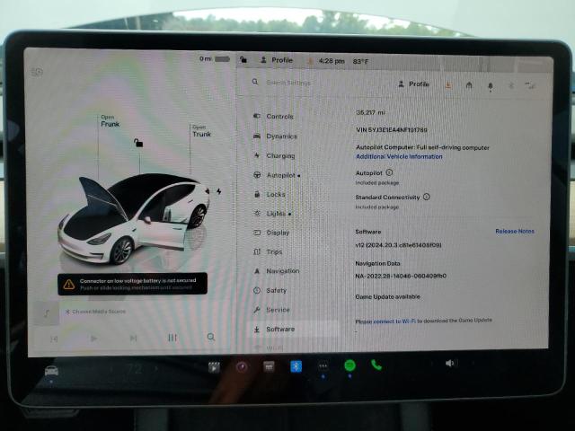 Photo 8 VIN: 5YJ3E1EA4NF191789 - TESLA MODEL 3 