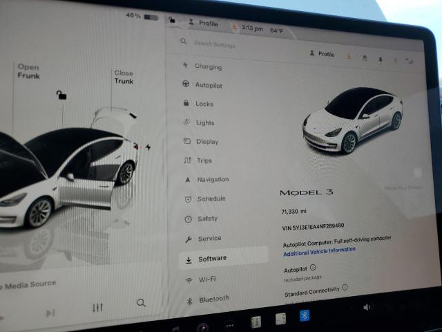 Photo 8 VIN: 5YJ3E1EA4NF289480 - TESLA MODEL 3 