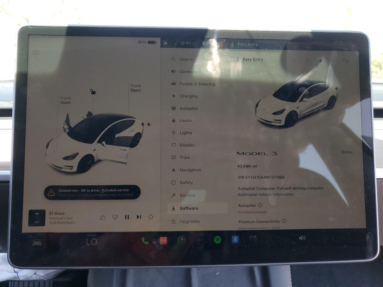 Photo 8 VIN: 5YJ3E1EA4NF331968 - TESLA MODEL 3 