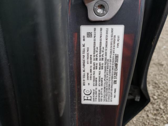 Photo 11 VIN: 5YJ3E1EA4NF350987 - TESLA MODEL 3 