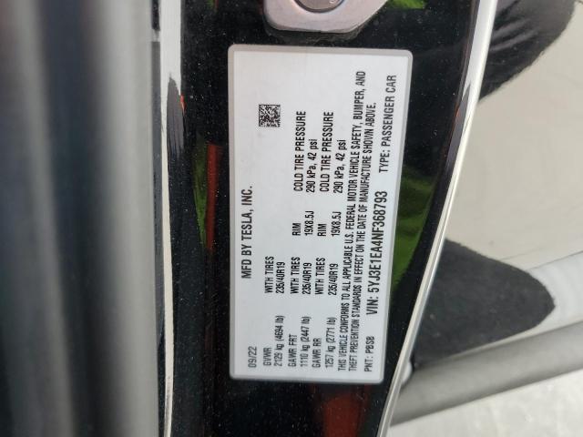 Photo 11 VIN: 5YJ3E1EA4NF368793 - TESLA MODEL 3 