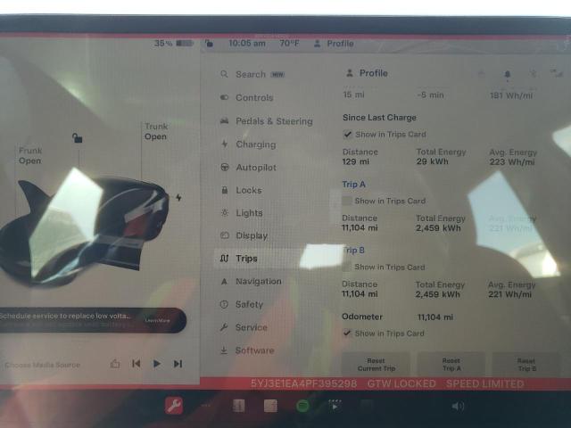 Photo 8 VIN: 5YJ3E1EA4PF395298 - TESLA MODEL 3 