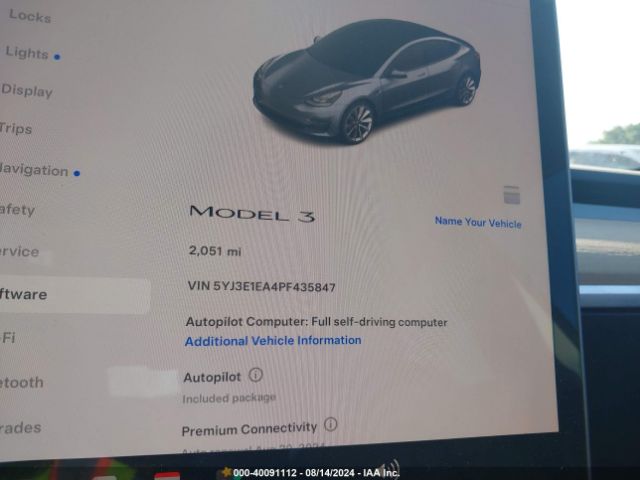 Photo 6 VIN: 5YJ3E1EA4PF435847 - TESLA MODEL 3 