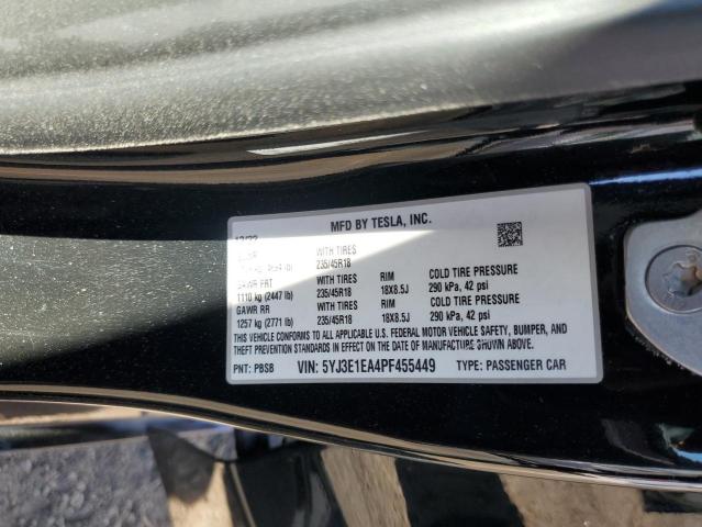 Photo 11 VIN: 5YJ3E1EA4PF455449 - TESLA MODEL 3 