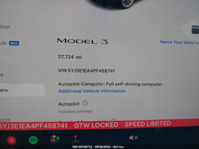 Photo 6 VIN: 5YJ3E1EA4PF458741 - TESLA MODEL 3 