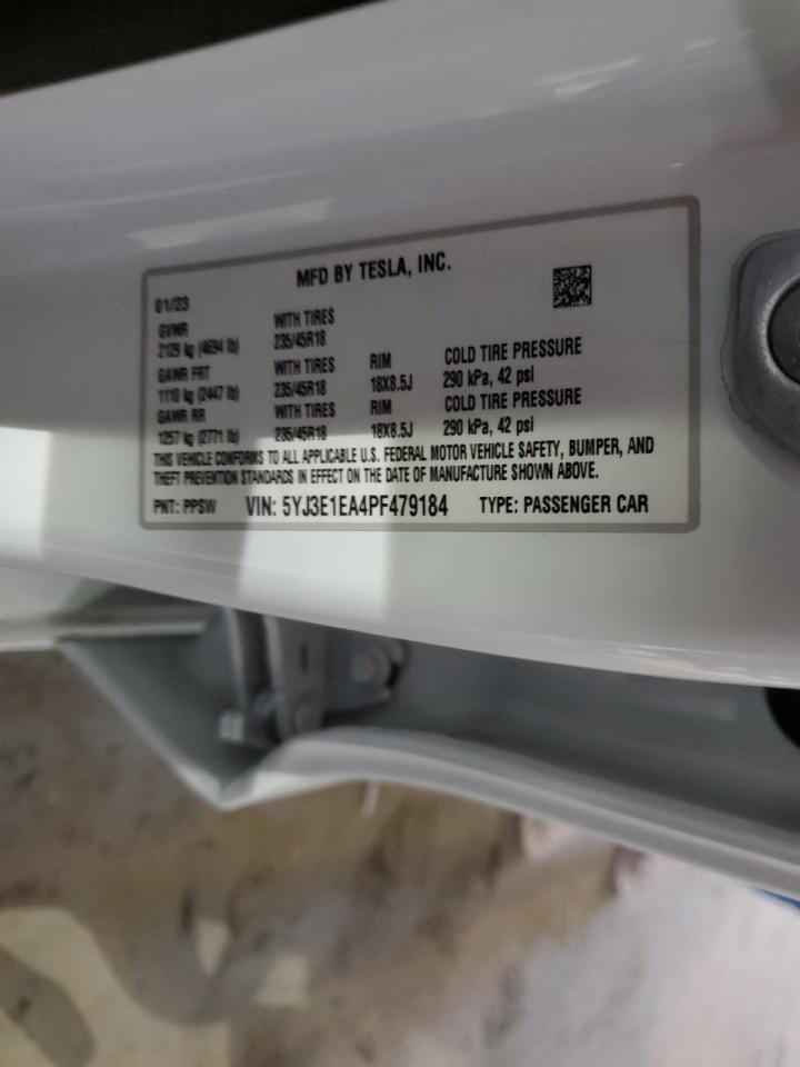 Photo 11 VIN: 5YJ3E1EA4PF479184 - TESLA MODEL 3 