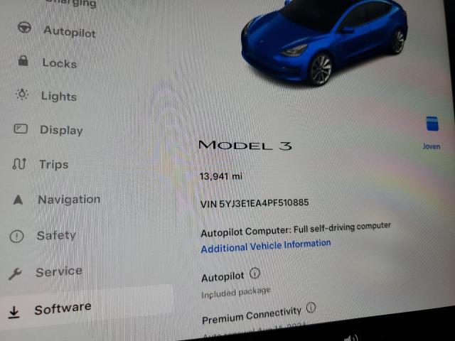 Photo 8 VIN: 5YJ3E1EA4PF510885 - TESLA MODEL 3 