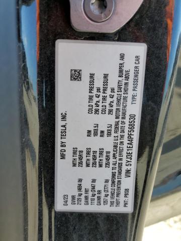 Photo 11 VIN: 5YJ3E1EA4PF568530 - TESLA MODEL 3 