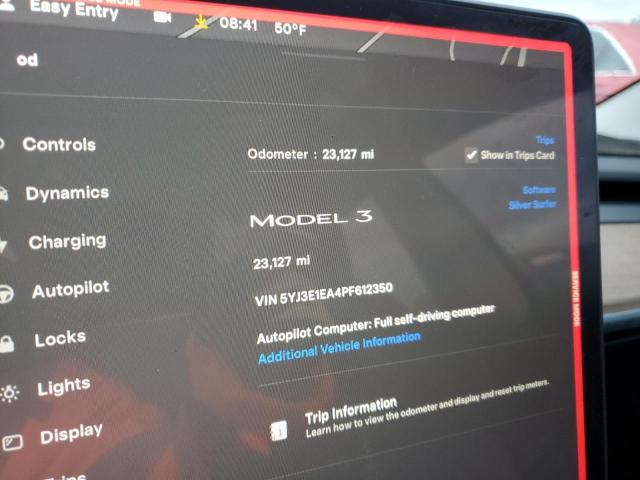 Photo 8 VIN: 5YJ3E1EA4PF612350 - TESLA MODEL 3 