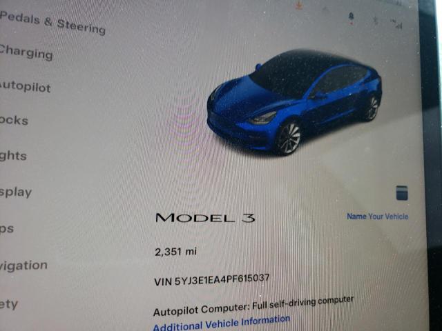 Photo 8 VIN: 5YJ3E1EA4PF615037 - TESLA MODEL 3 