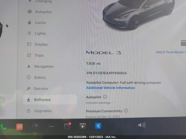 Photo 6 VIN: 5YJ3E1EA4PF616804 - TESLA MODEL 3 