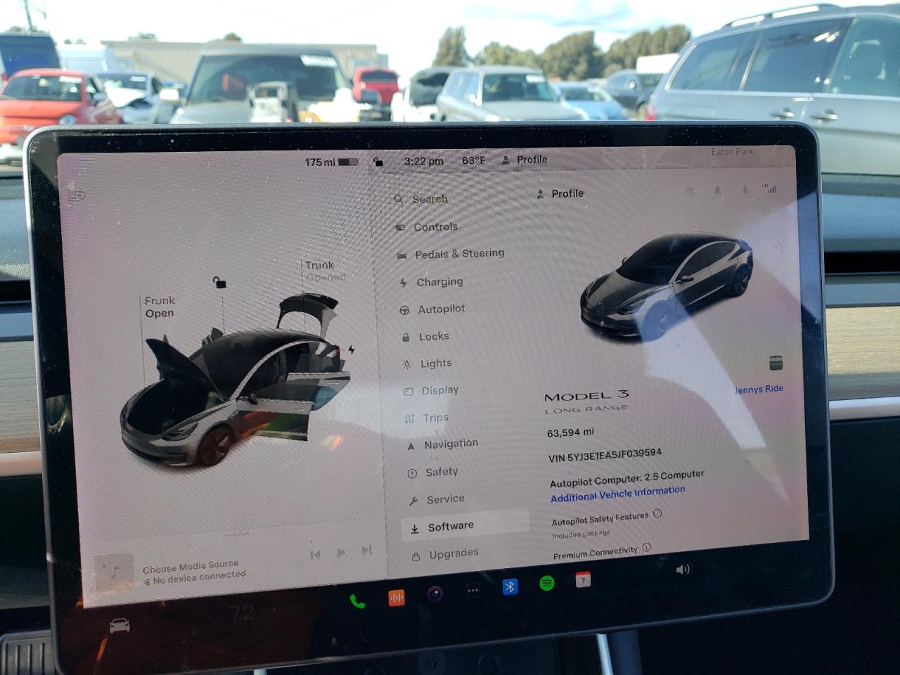 Photo 8 VIN: 5YJ3E1EA5JF039594 - TESLA MODEL 3 