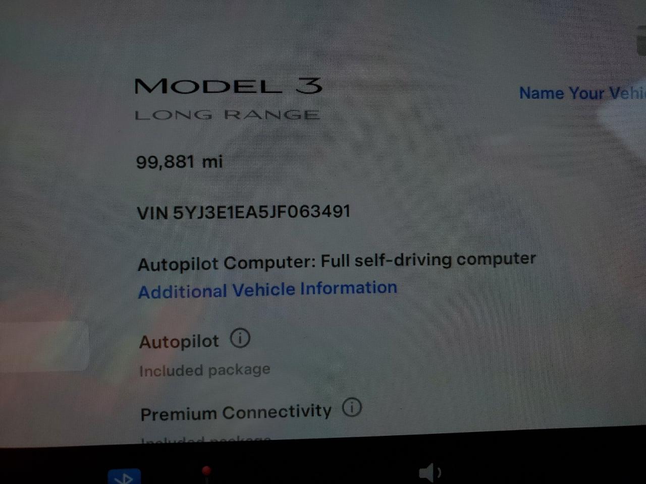 Photo 8 VIN: 5YJ3E1EA5JF063491 - TESLA MODEL 3 