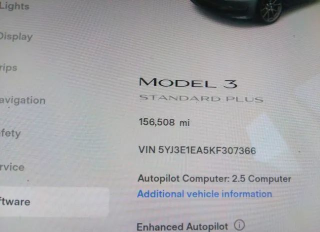 Photo 6 VIN: 5YJ3E1EA5KF307366 - TESLA MODEL 3 