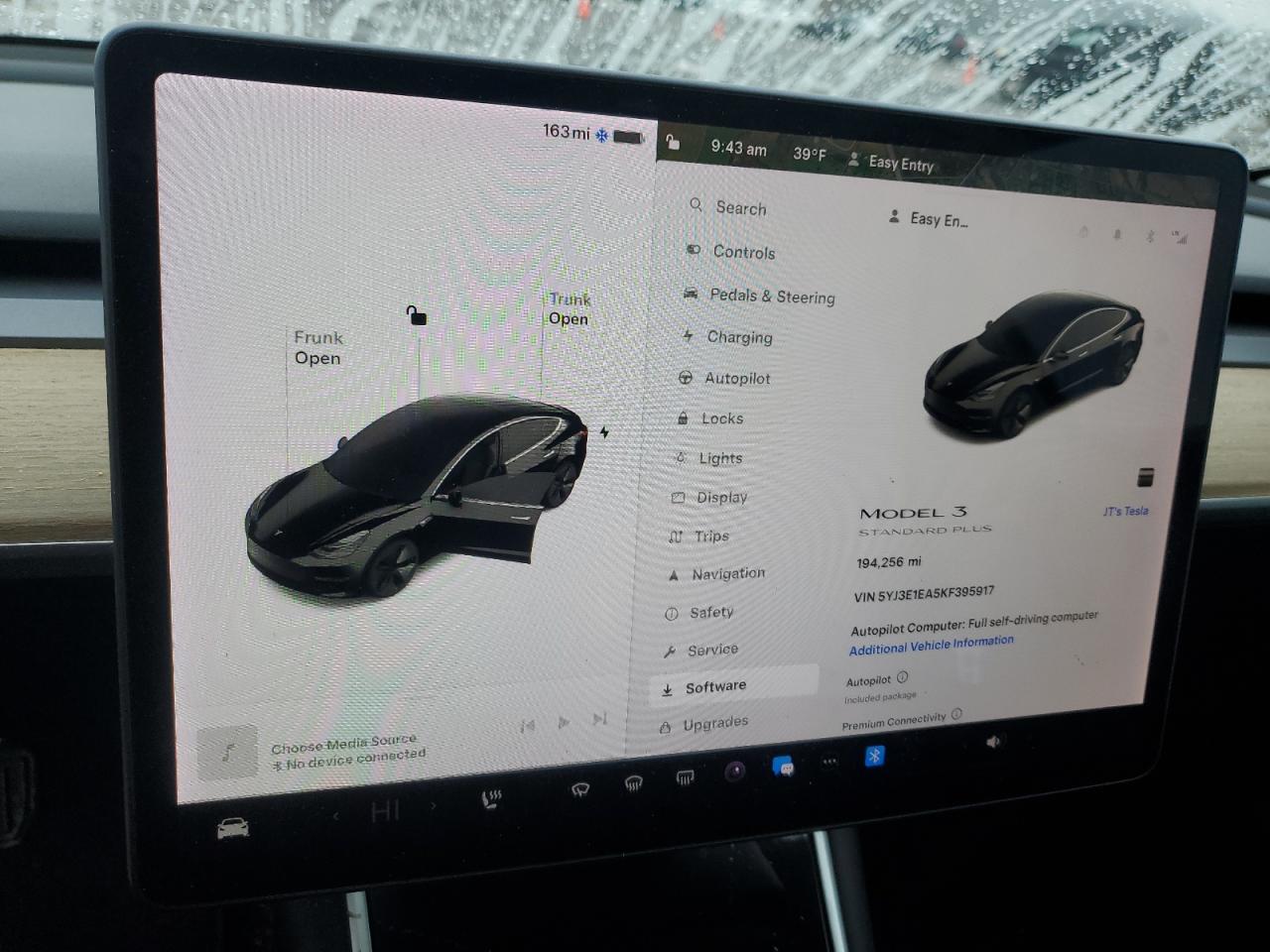 Photo 8 VIN: 5YJ3E1EA5KF395917 - TESLA MODEL 3 