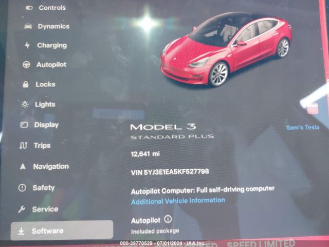 Photo 6 VIN: 5YJ3E1EA5KF527798 - TESLA MODEL 3 