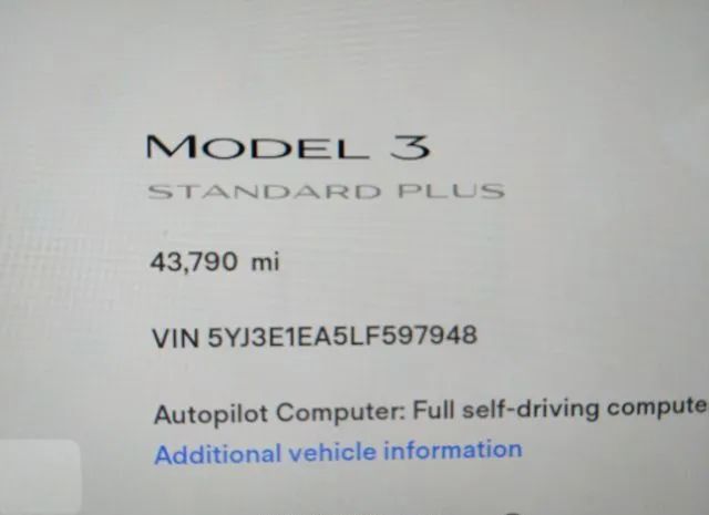 Photo 6 VIN: 5YJ3E1EA5LF597948 - TESLA MODEL 3 