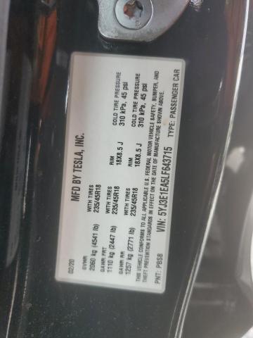 Photo 11 VIN: 5YJ3E1EA5LF643715 - TESLA MODEL 3 