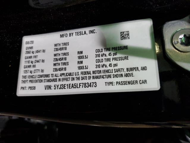 Photo 11 VIN: 5YJ3E1EA5LF783473 - TESLA MODEL 3 