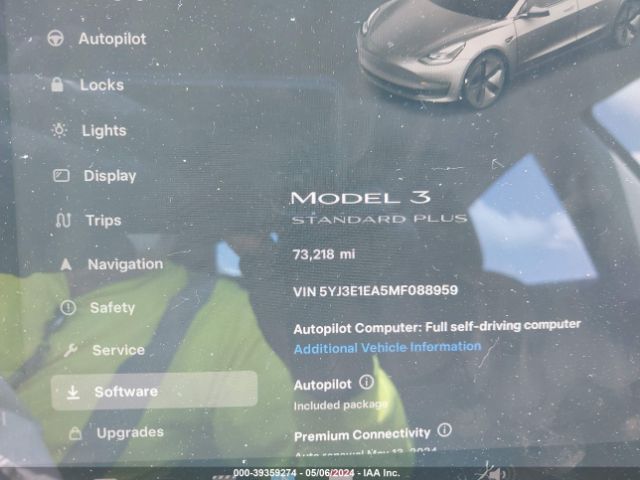 Photo 6 VIN: 5YJ3E1EA5MF088959 - TESLA MODEL 3 