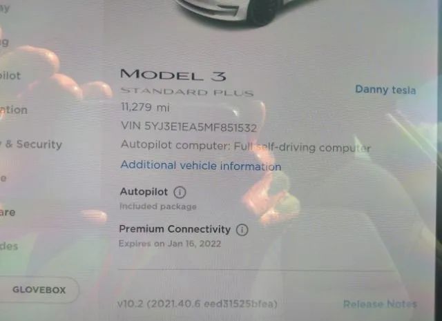 Photo 6 VIN: 5YJ3E1EA5MF851532 - TESLA MODEL 3 