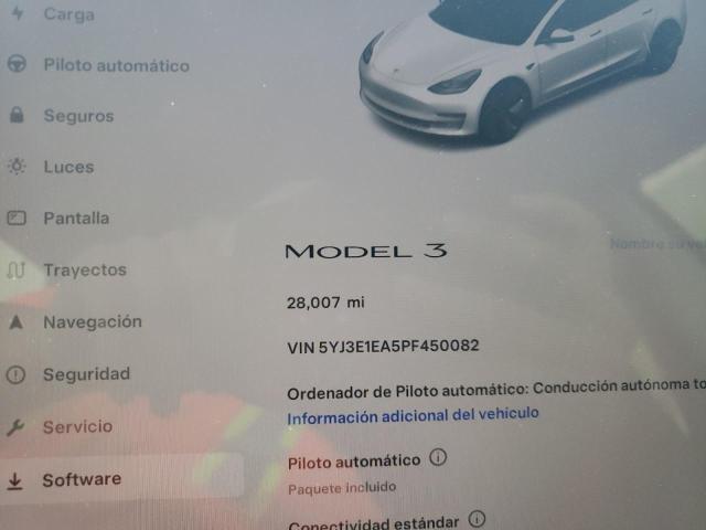 Photo 8 VIN: 5YJ3E1EA5PF450082 - TESLA MODEL 3 