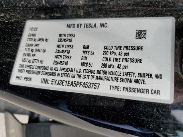 Photo 11 VIN: 5YJ3E1EA5PF453757 - TESLA MODEL 3 