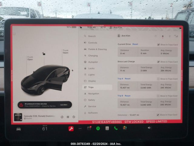 Photo 6 VIN: 5YJ3E1EA5PF465665 - TESLA MODEL 3 